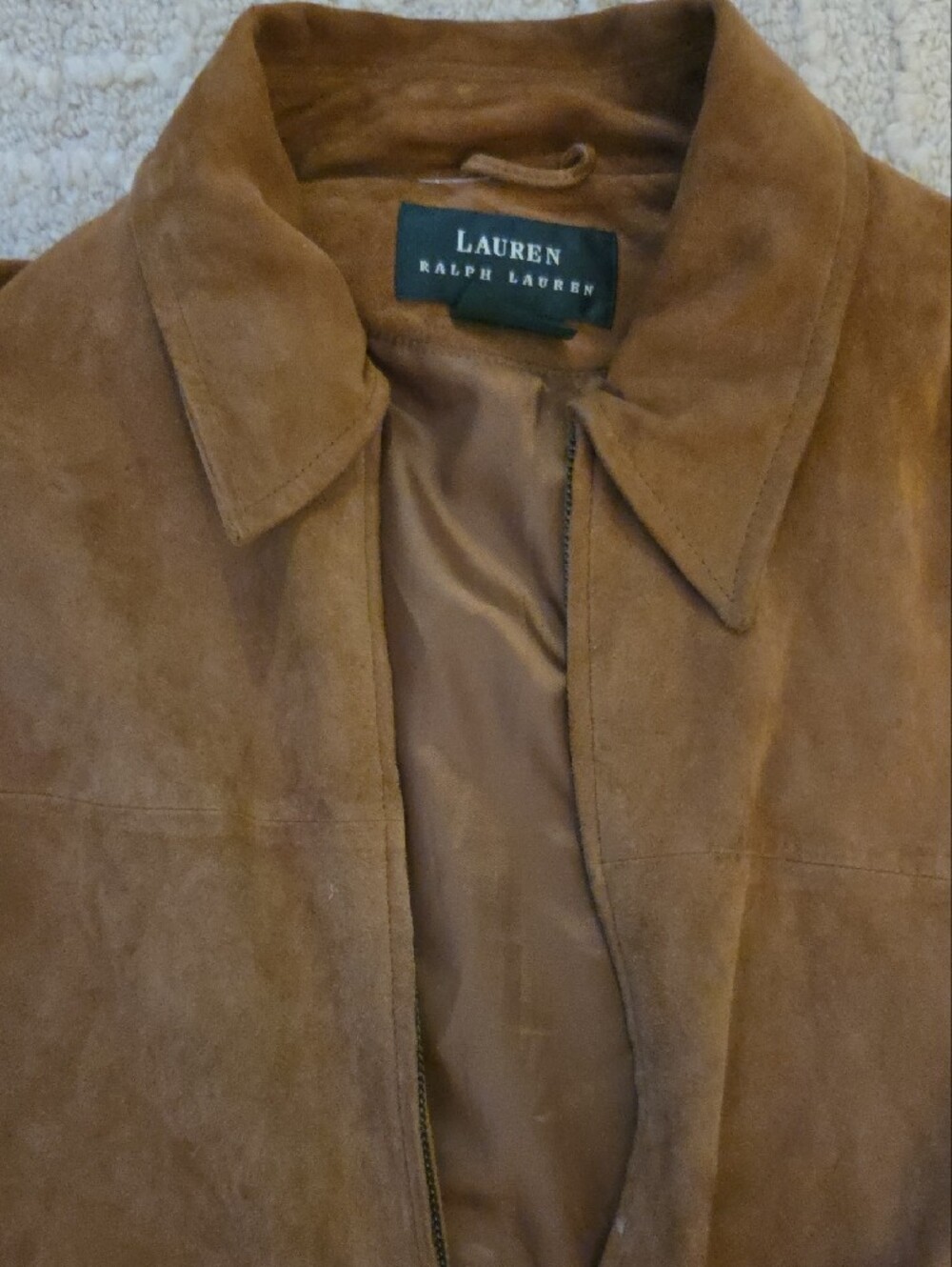 Ralph Lauren Chestnut Suede Zip-Up Jacket, 12 - Picture 2 of 6